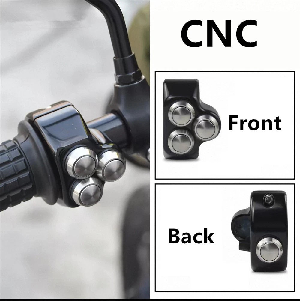 22mm Universal Motorcycle Handlebar Switch with 4 Functions