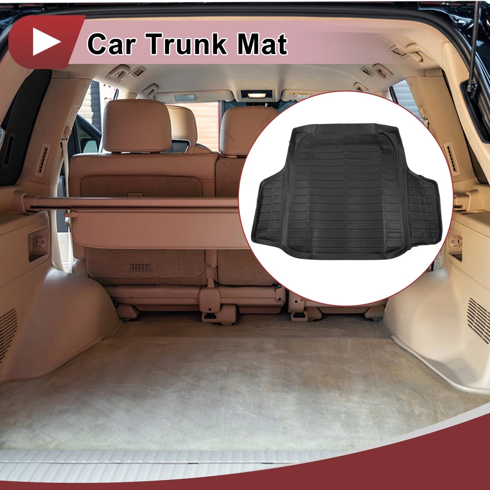 Cargo Liner Rear Trunk Mat for Honda Accord (2013–2017) TPE Long Grid