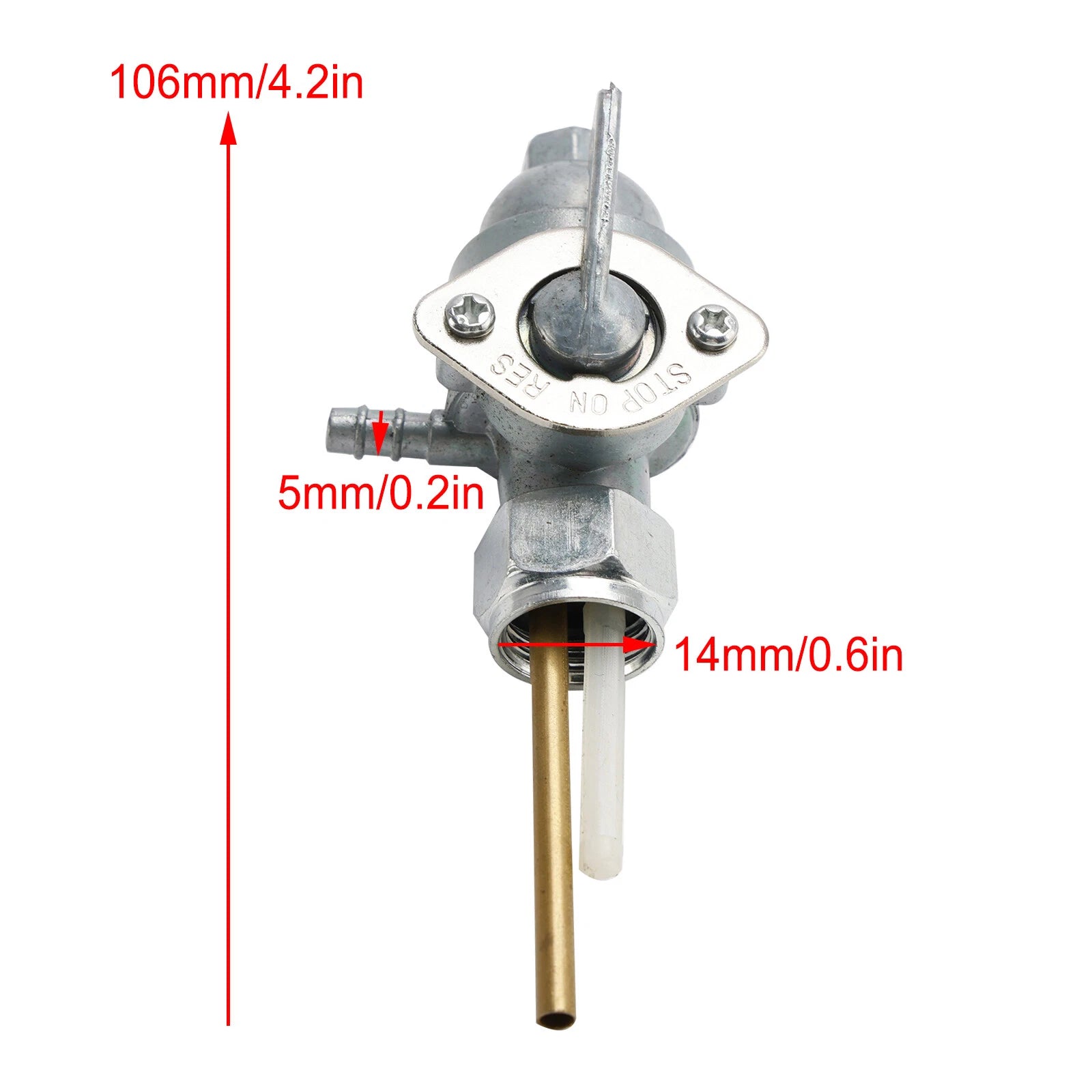 Gas Tank Fuel Cock Valve Petcock for Yamaha RS100 (1975–1976), YL2 100 (1967–1970)