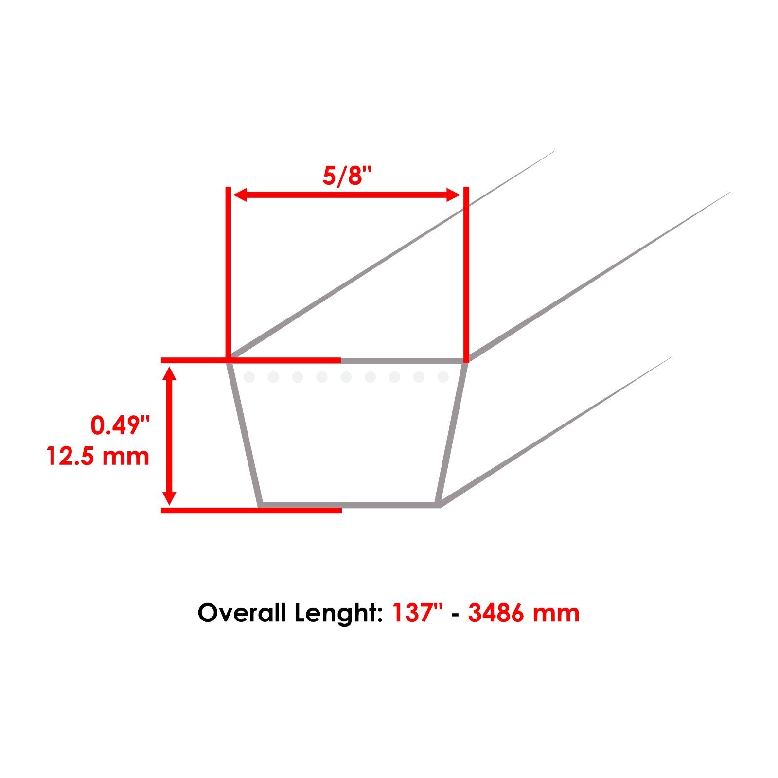 Deck Belt Replacement for John Deere Z645 EZtrak 48 in (2005–2011)