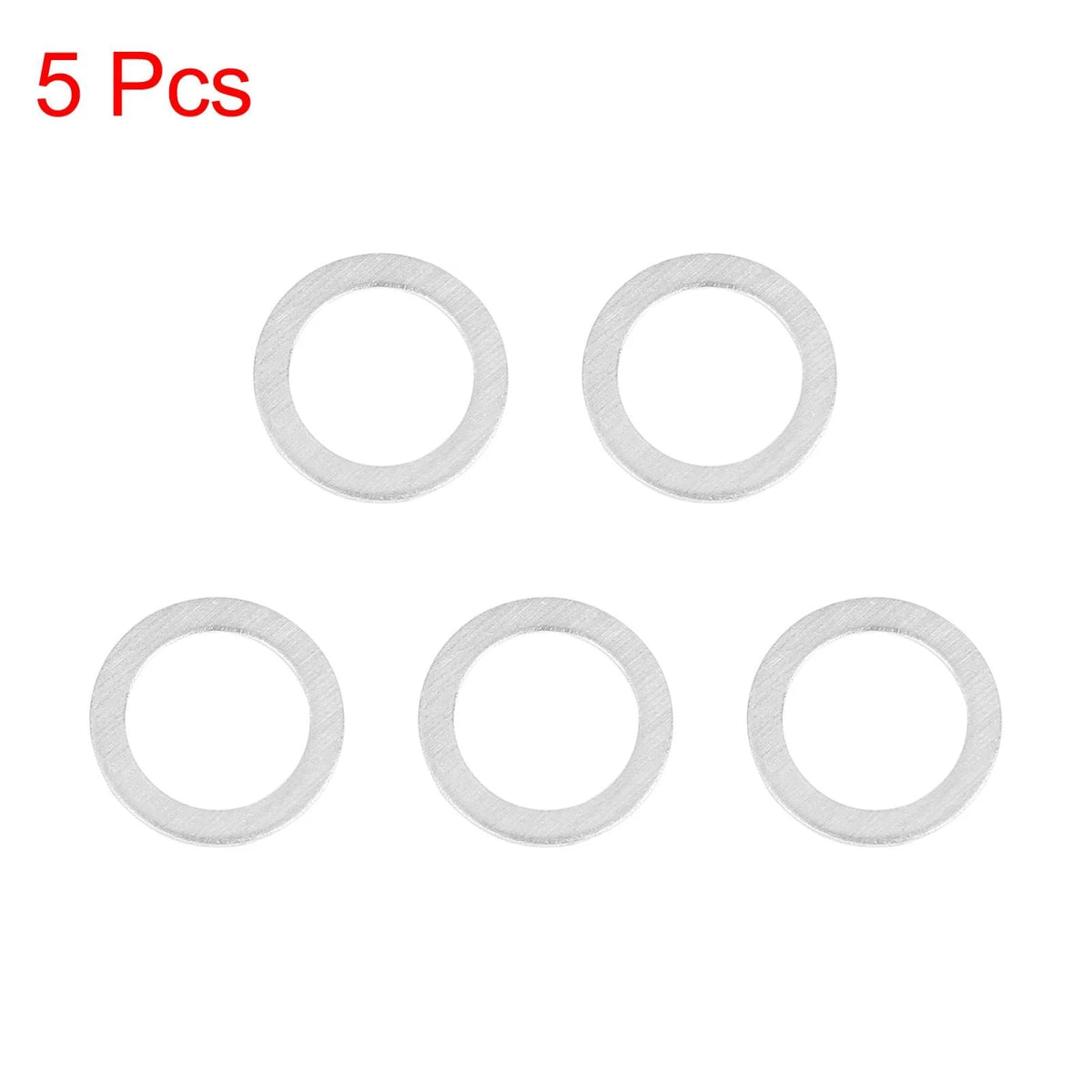 Oil Drain Plug Gasket Set for Mazda M14 Silver Tone (5 Pack) (2004–2023)