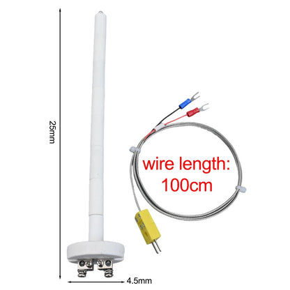 High-Temperature Type K Thermocouple Probe for Kiln (2372°F)