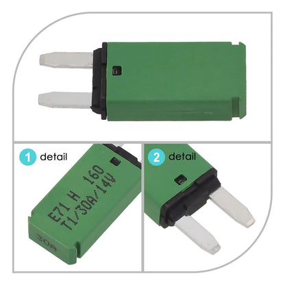 30A Mini Circuit Breaker Blade Fuse for Vehicles (1 Piece)