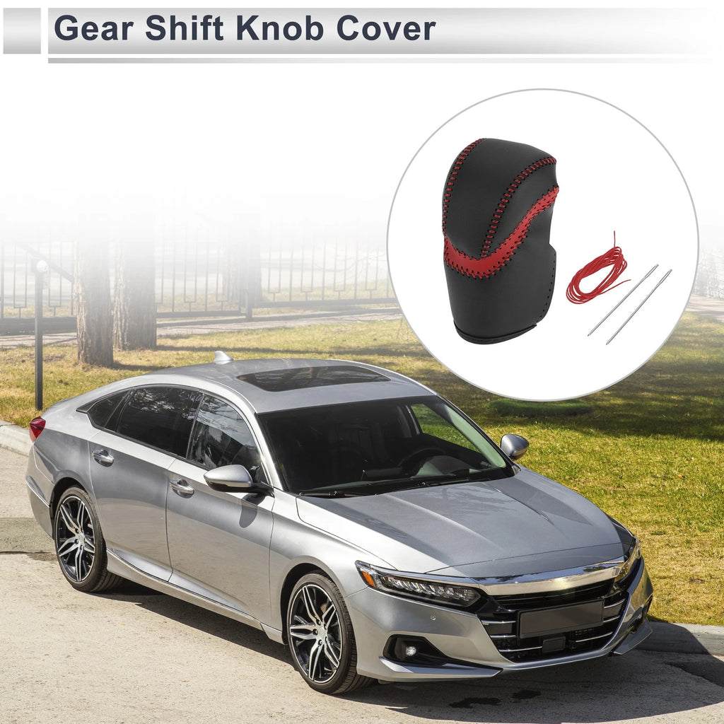 Gear Shift Knob Cover Replacement for Honda Accord (2013–2017) Red Black
