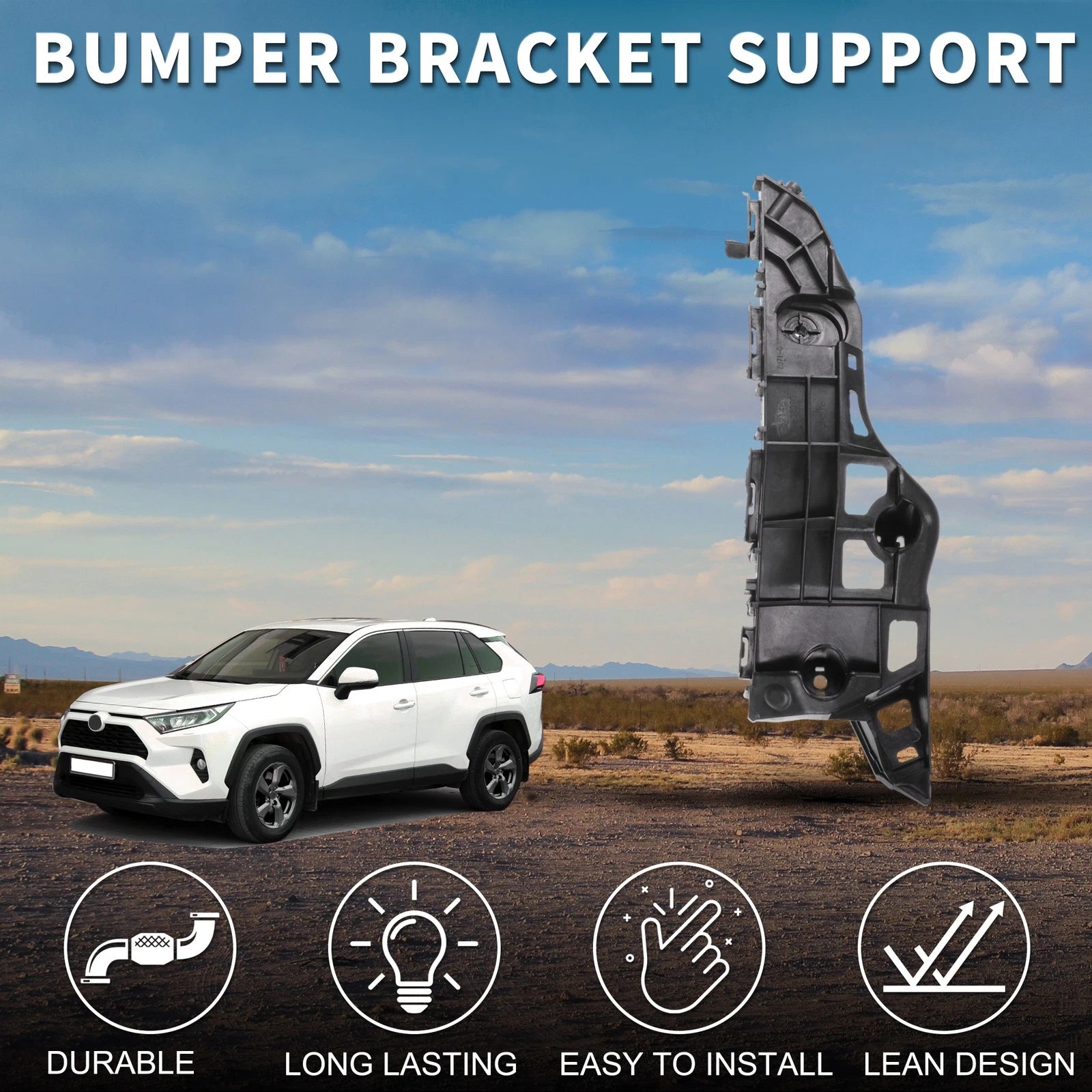 Left Front Bumper Retainer Bracket for Toyota Highlander (2014–2016)