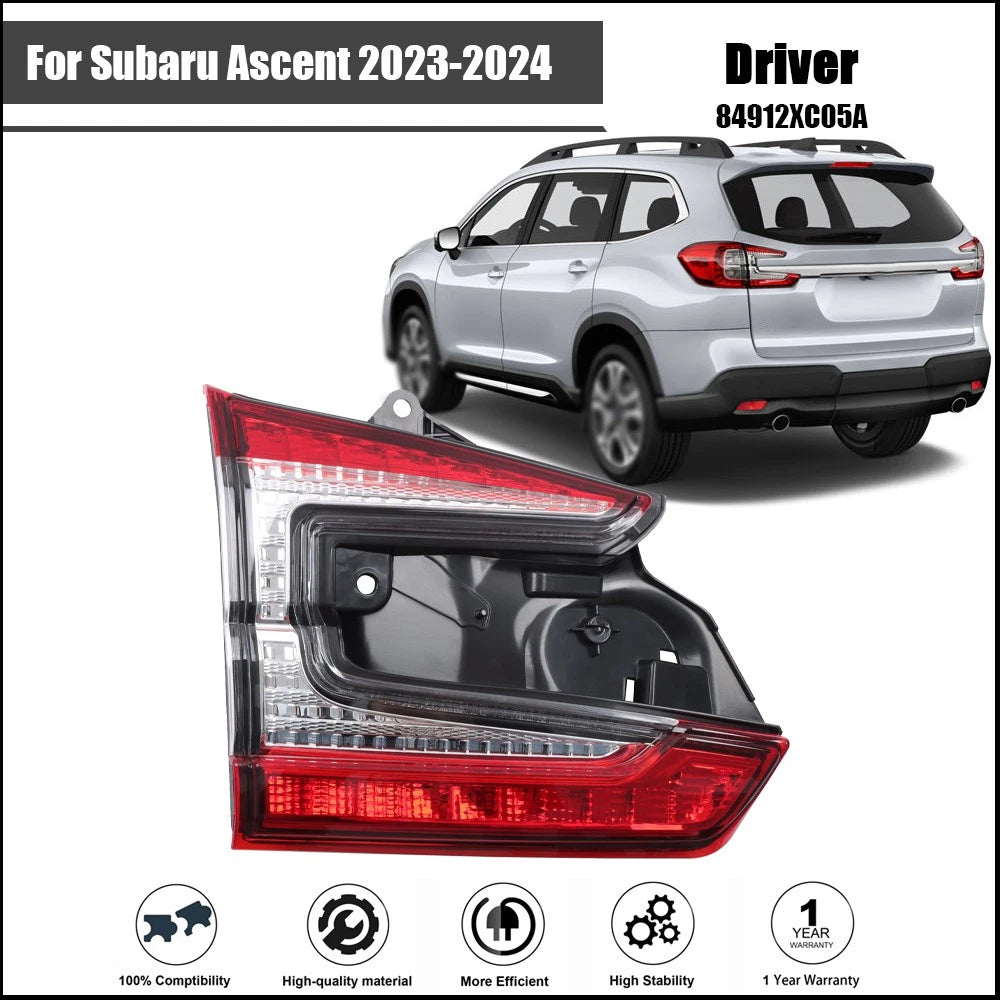 Rear Inner Halogen Tail Light Assembly Left Side for Subaru Ascent (2023–2024)