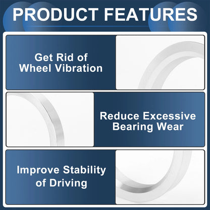Set of 4 Wheel Hub Centric Rings for Car (OD 69.6mm ID 57.1mm)