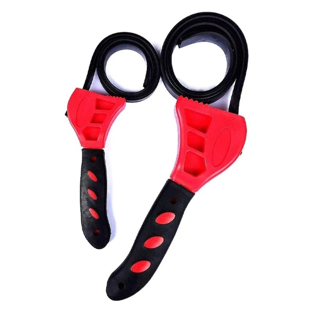 Adjustable Rubber Belt Wrench 6-8 Inch Multi-Use Tool for Mechanics