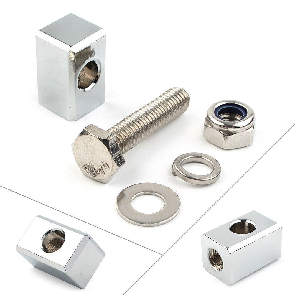 Headlight Mounting Block for Harley Custom Headlight (Chrome)
