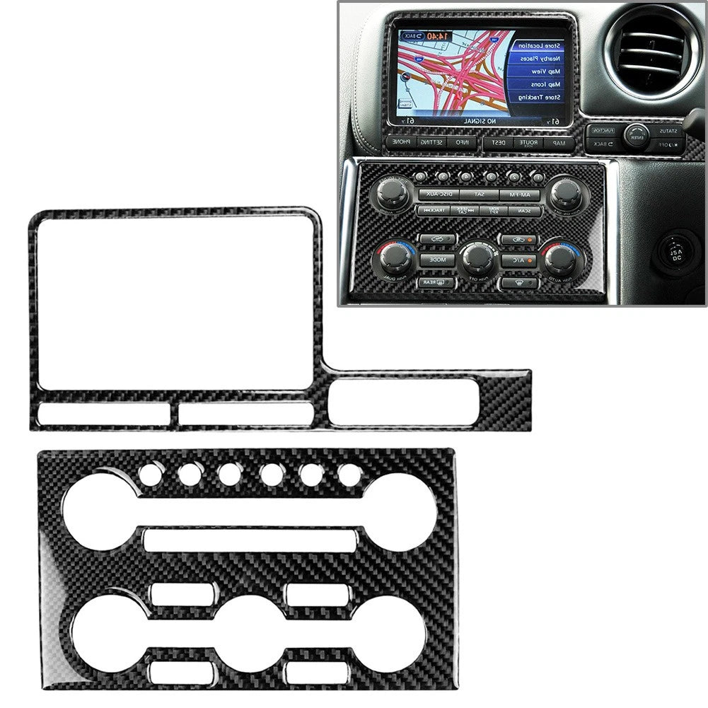 RHD Central Control Navigation Panel Cover Trim for Nissan GTR R35 (2008–2016)