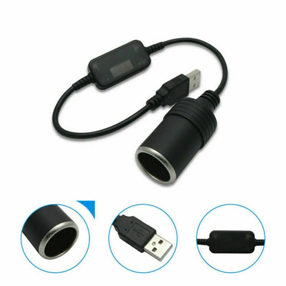 USB A Male To 12V Car Socket Female Converter/Adapter Cable Rt