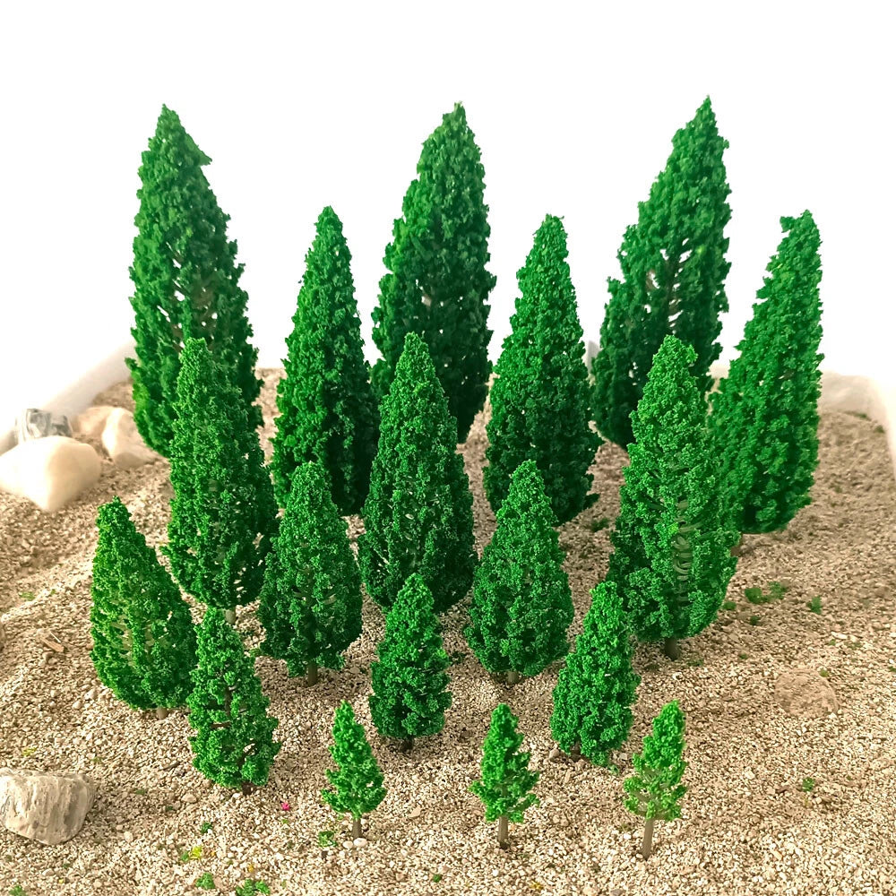 18Pcs Model Tree Layout Scenery for Train Railway Wargame