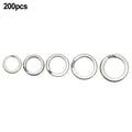 Set of 4 Split Ring Hook Snaps Terminal Tackle 304 Stainless Steel