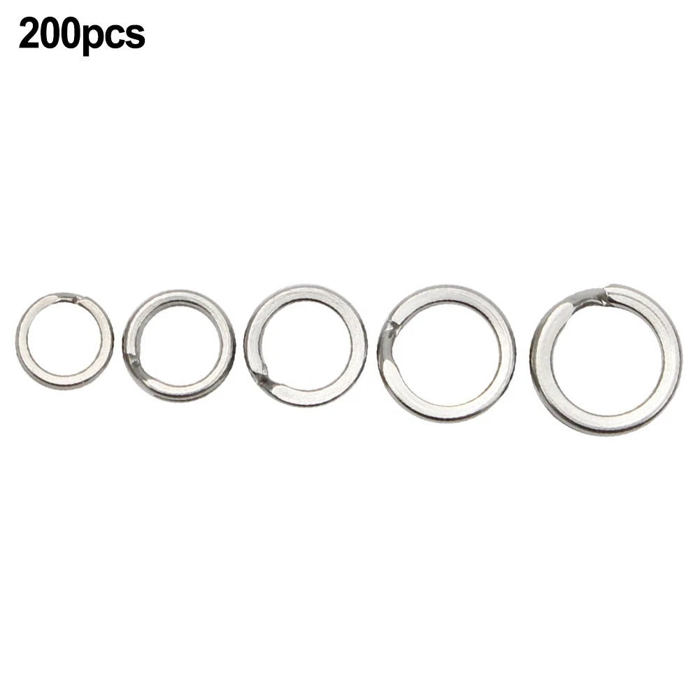 Set of 4 Split Ring Hook Snaps Terminal Tackle 304 Stainless Steel