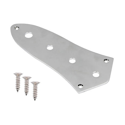 Control Plate for Electric Bass (4 Holes, Chrome)