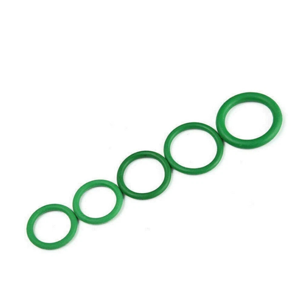 O Ring Set of 18 Sizes for Automotive Applications - Green Rubber