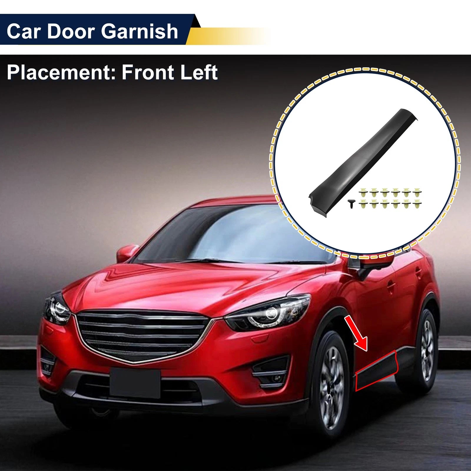 Lower Door Side Garnish Trim Replacement for Toyota C-HR (2018–2021)