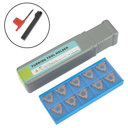 10Pcs Black Turning Tool Holder for Threading Insert 16ER AG60