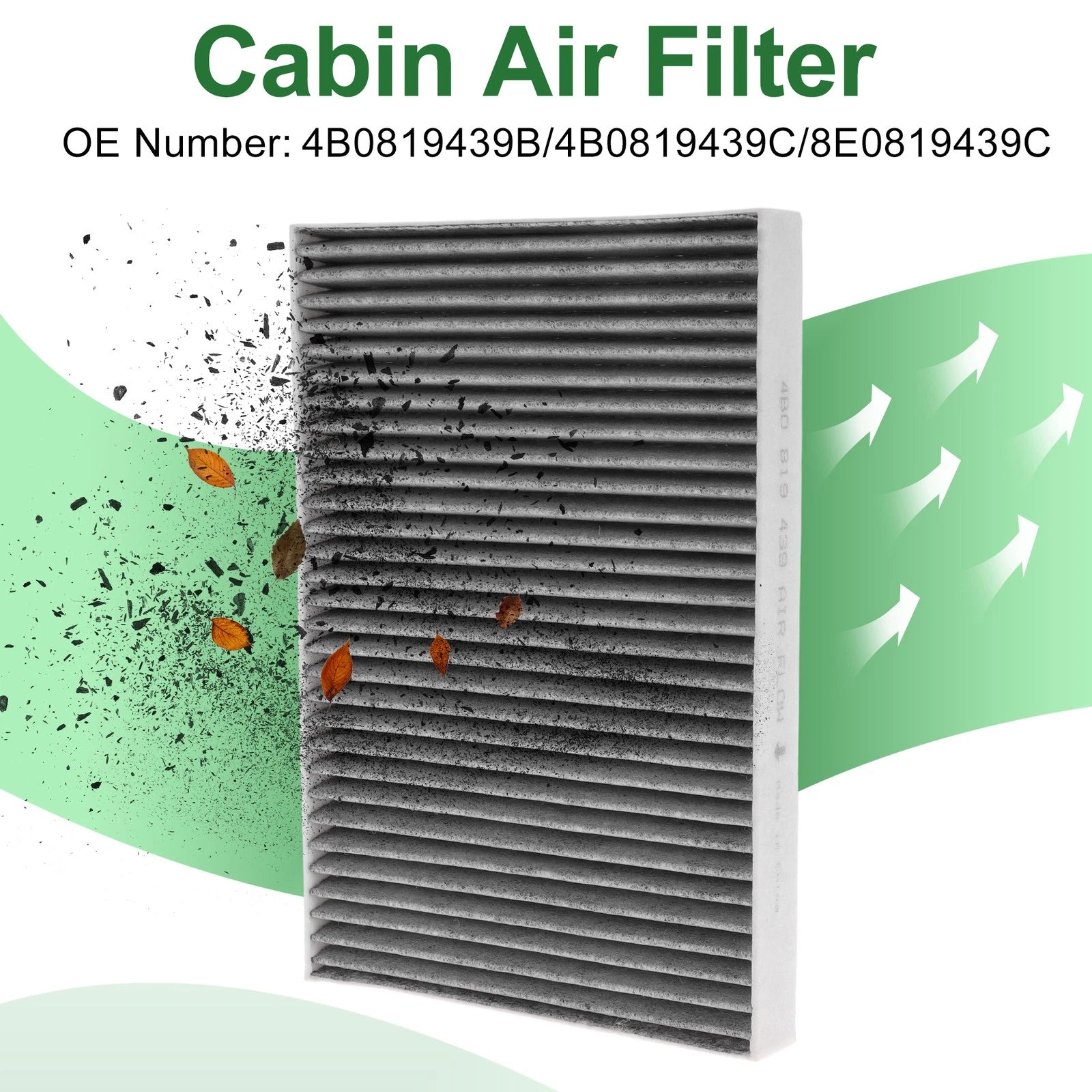 Cabin Air Filter No.4B0819439B for Audi A4 B6 (2000–2004) 1 Pc