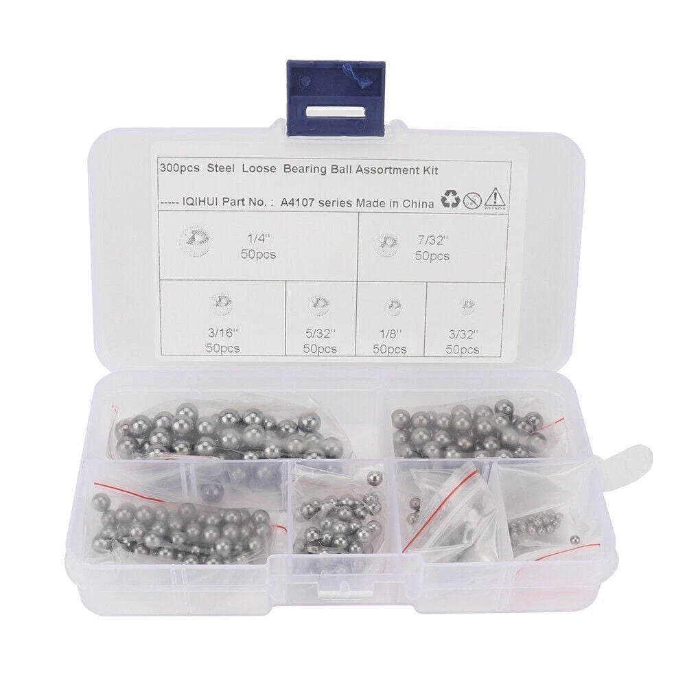 Assorted Loose Bicycle Bearing Balls Set (1/8", 3/32", 5/32", 3/16", 7/32", 1/4")