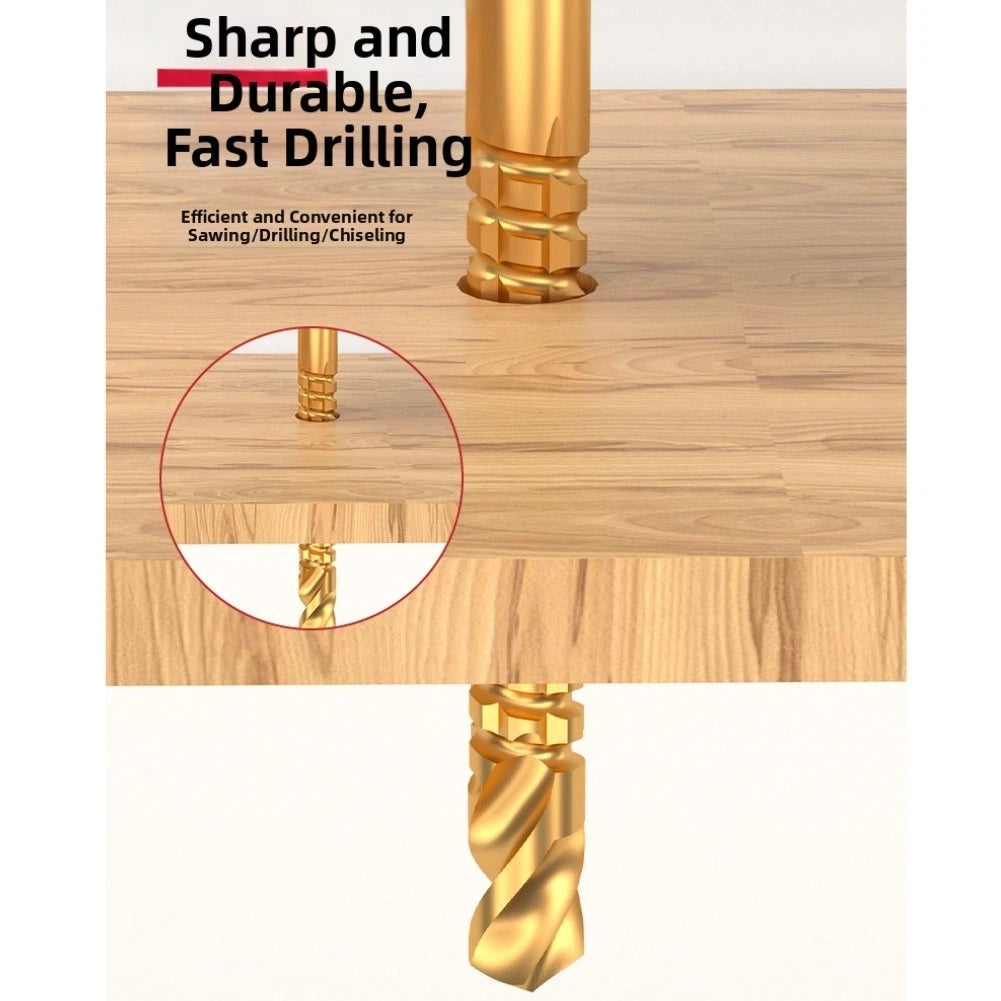 3in1 Drill Bit for Woodwork (Precision Cutting, Grooving)