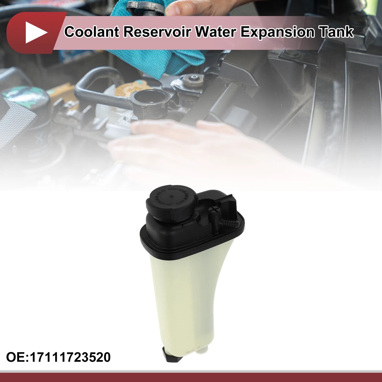 Coolant Expansion Tank with Cap Replacement for BMW E36 3 Series Z3 (1992–2006)