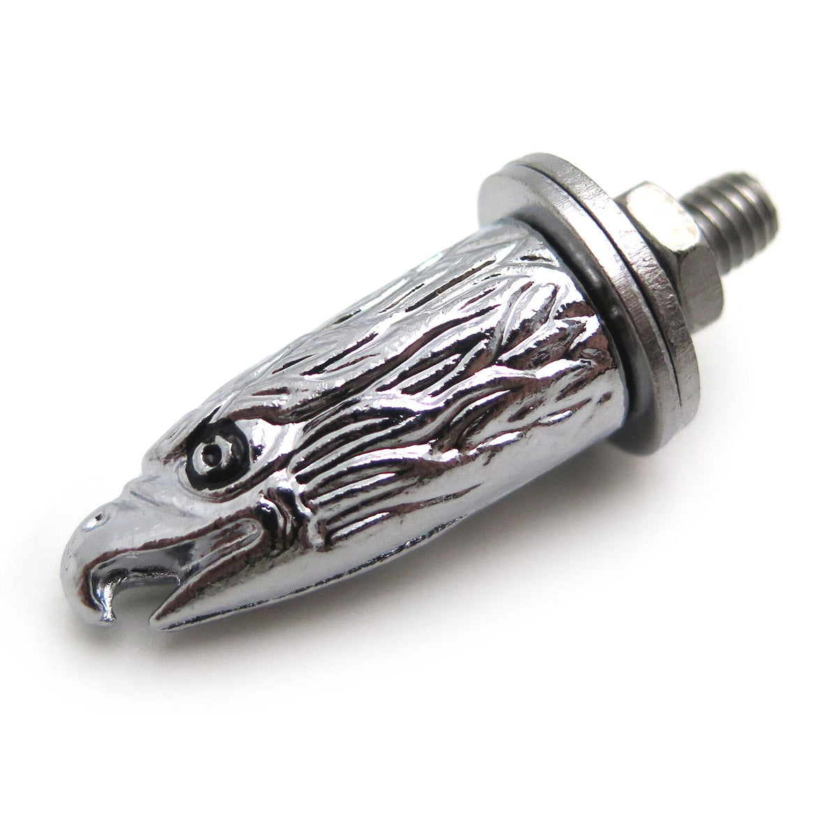 1 PC Chrome Eagle Head Bolts for License Plate Tag Frame (Universal)