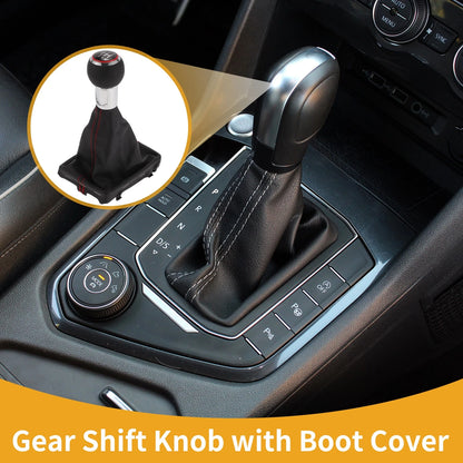 6 Speed Gear Shifter Knob with Cover Replacement for Audi A3 (2010–2013)