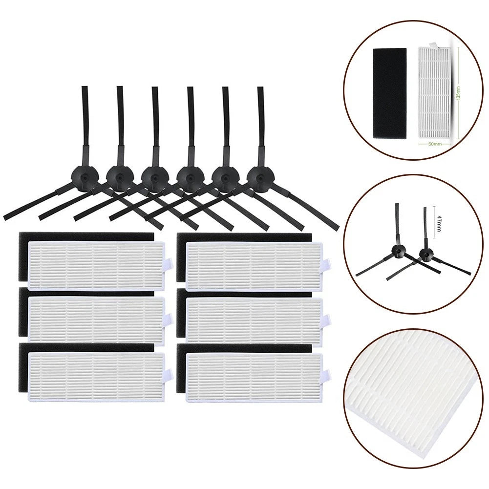 Vacuum Cleaner Filter & Side Brushes Kit for