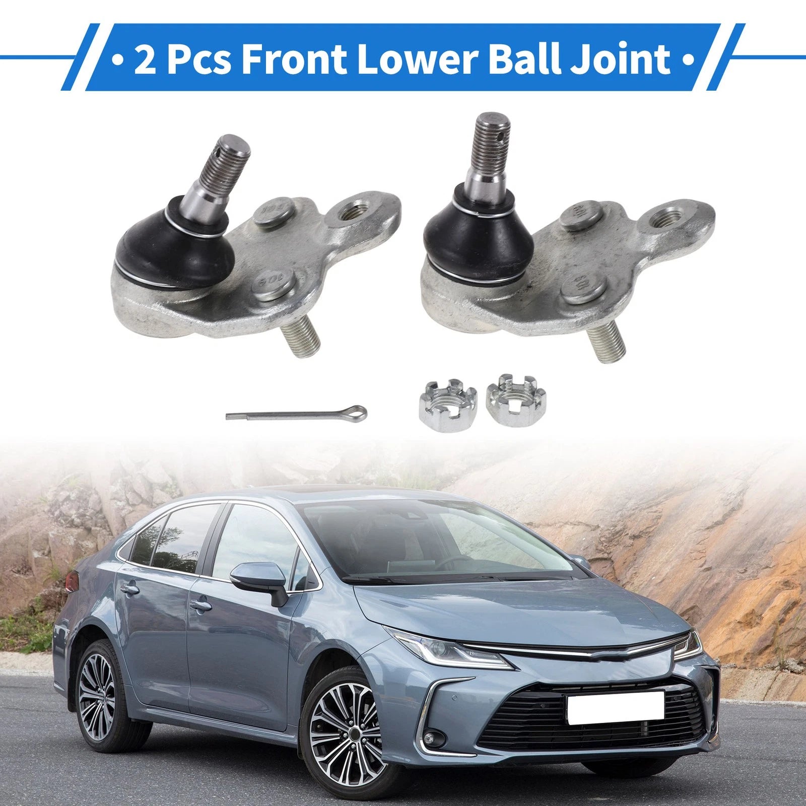 2 Pcs Front Lower Ball Joints Replacement for Toyota Corolla (2009–2019)