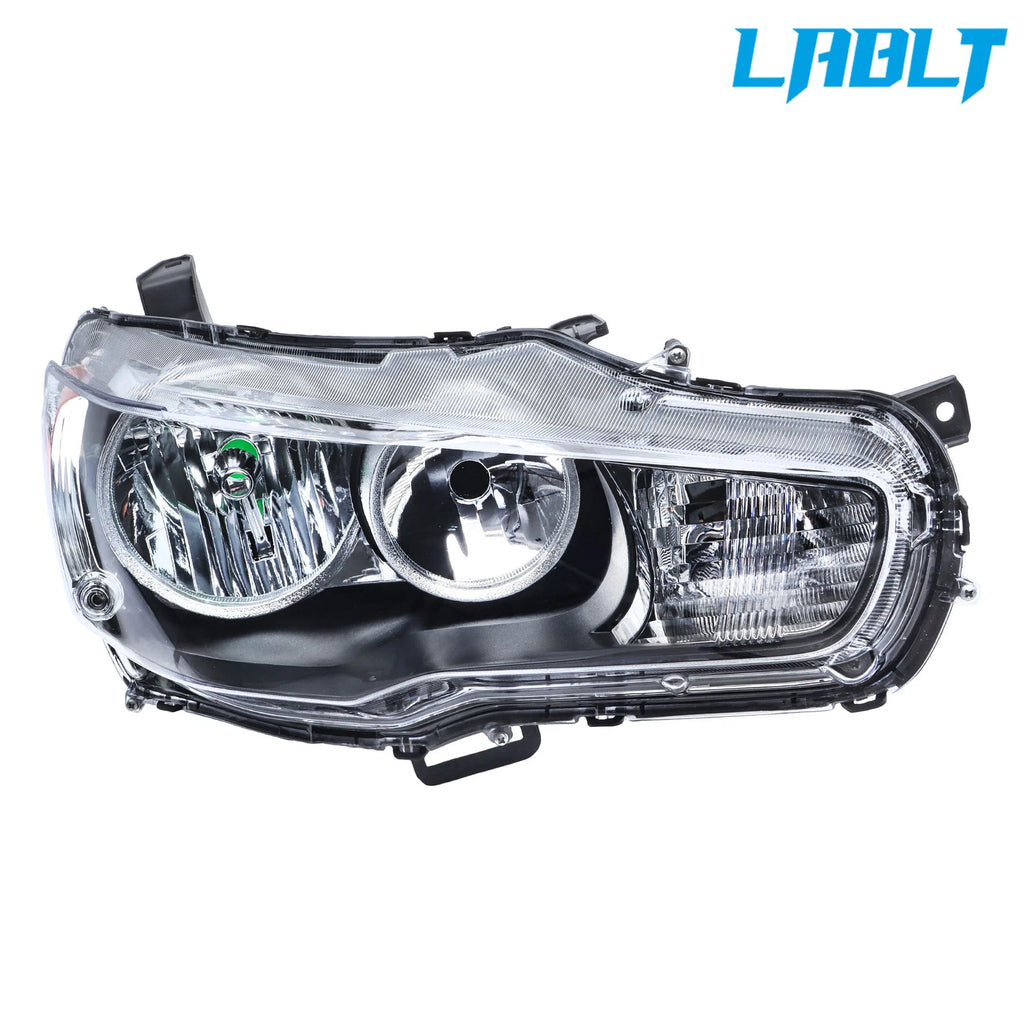 Passenger Side Headlight Halogen Black for Mitsubishi Lancer EVO X (2008–2017)