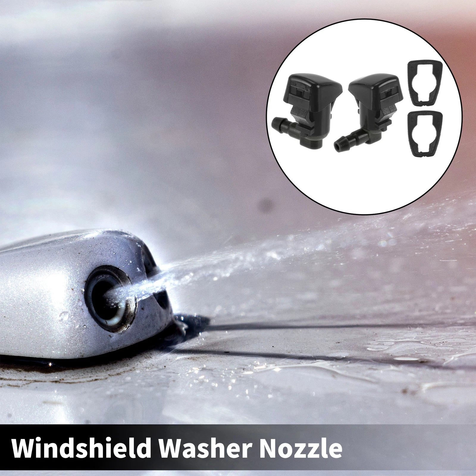 2 Pcs Front Windshield Washer Nozzle for Jeep Cherokee (2014–2019) No.68102968AA
