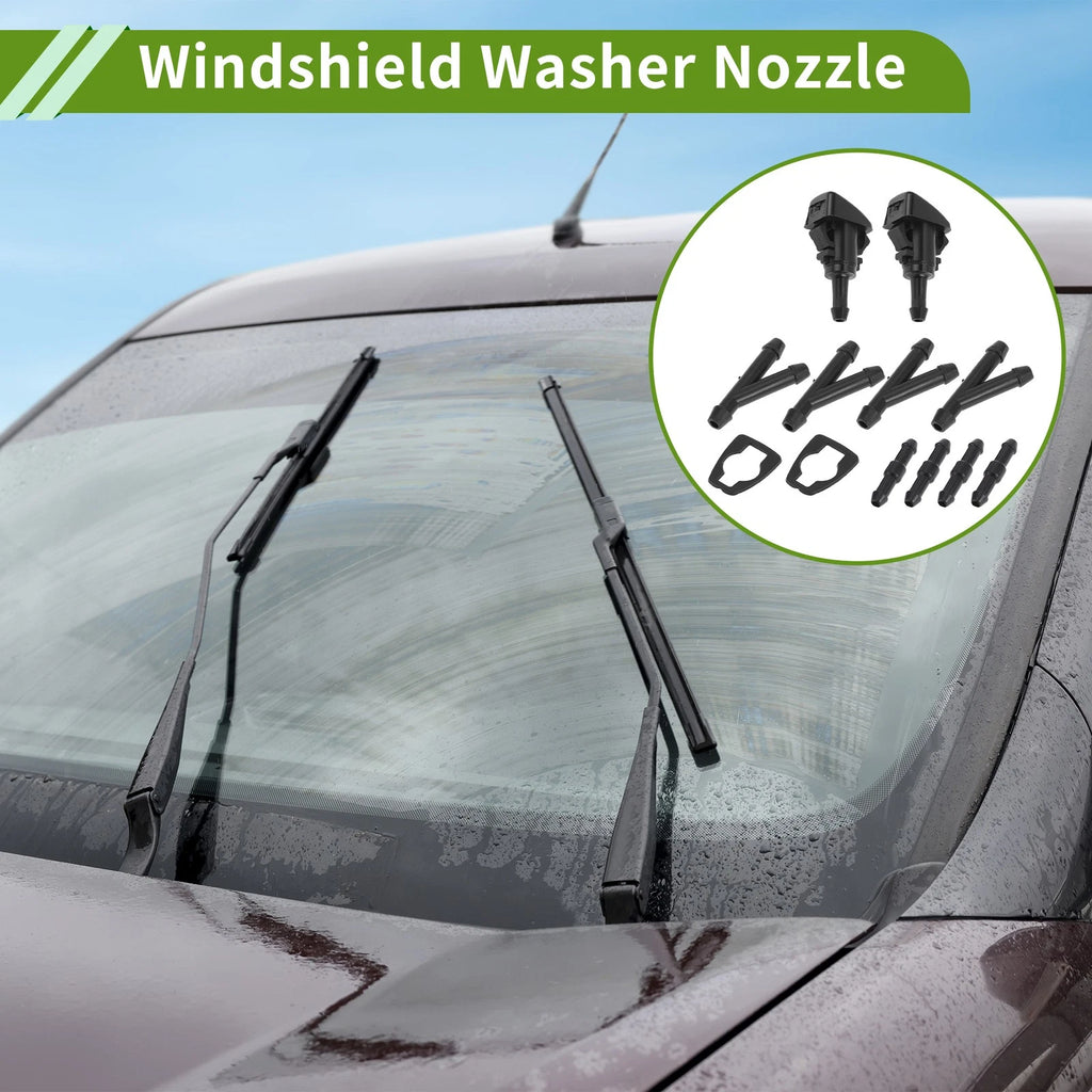 Windshield Washer Nozzle With Hose Connector for Toyota (1 Set) (2000–2015)