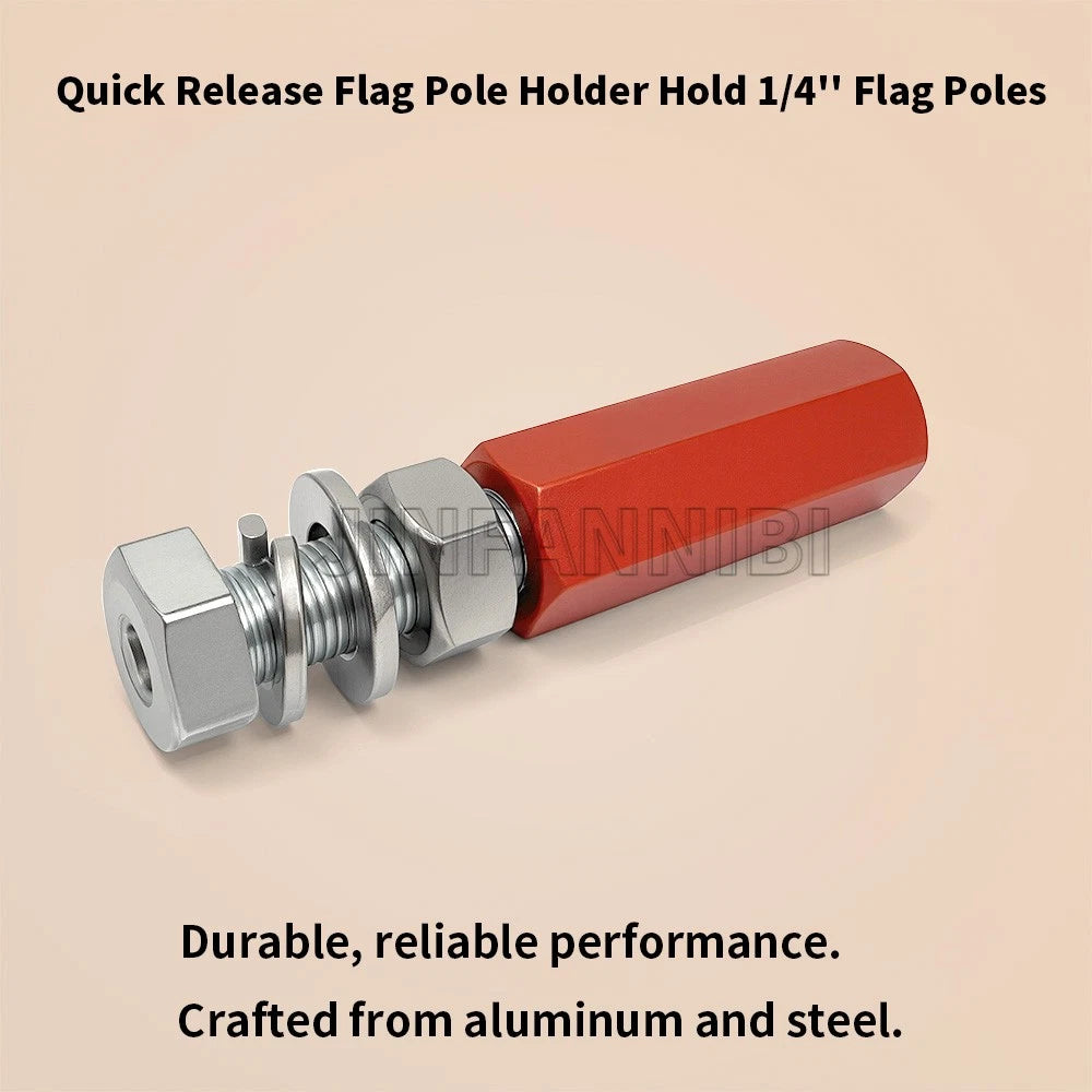 2X Quick Release 1/4" Flag Pole Holder for Motorcycle ATV UTV