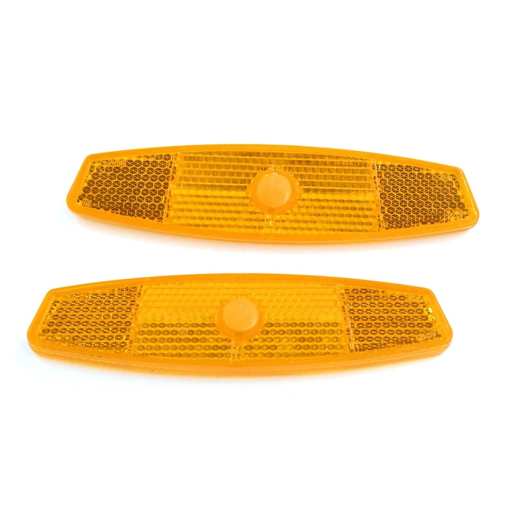 Reflective Warning Reflector Clip-On Set for Bike Bicycle (5 Pack) (Orange)