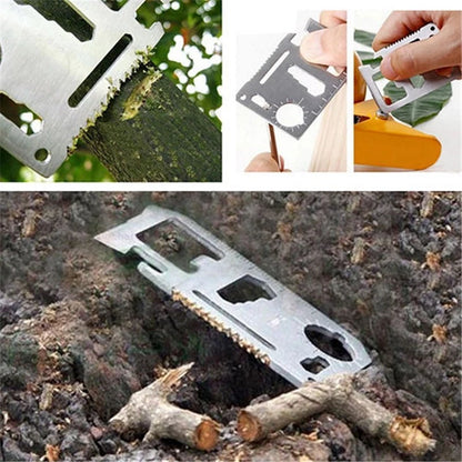14-Function Multi Tool Card for Camping and Hiking (85x53x2mm)