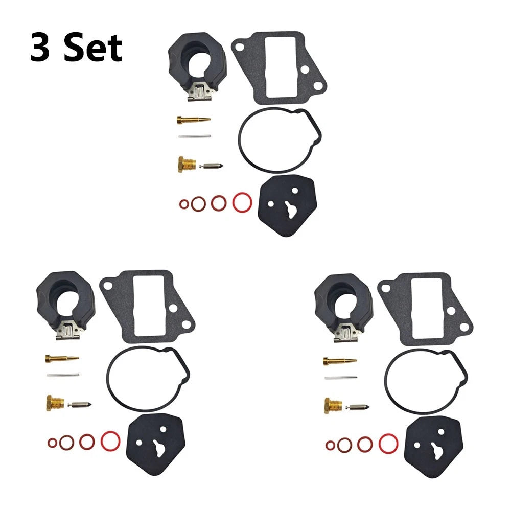Set of 3 Carburetor Repair Parts for Yamaha Outboard 9.9 15 HP (1986–1995) 6E7-W0093-01