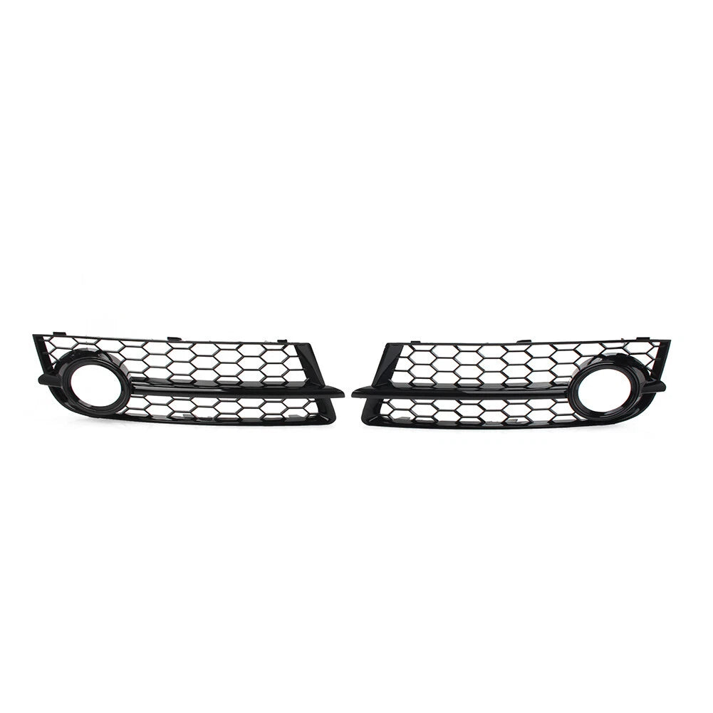 Glossy Black Honeycomb Front Bumper Fog Light Grille Cover for Audi TT 8J (2006–2014)