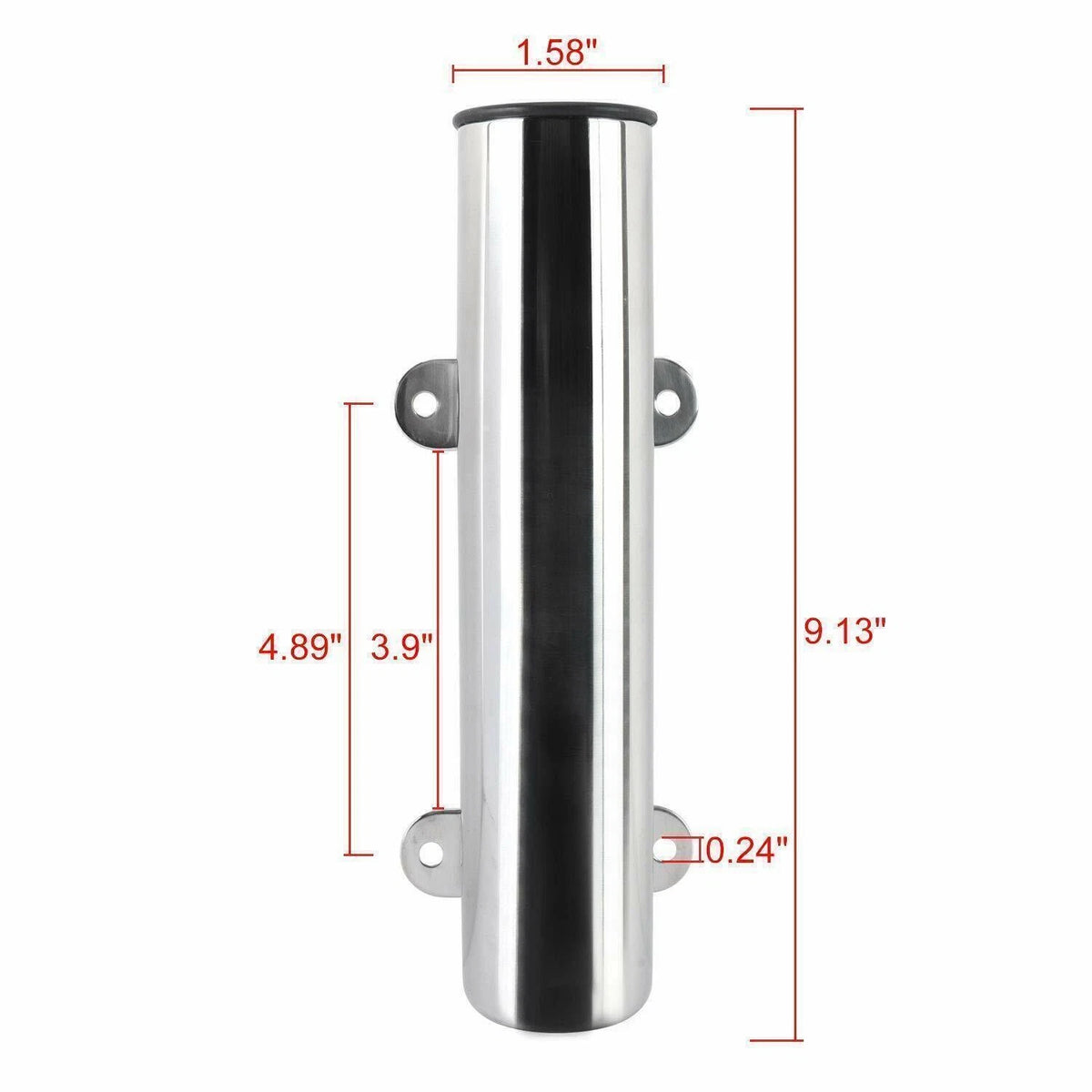 4X Boat Fishing Rod Holder with Weld Brackets for Side Mounting
