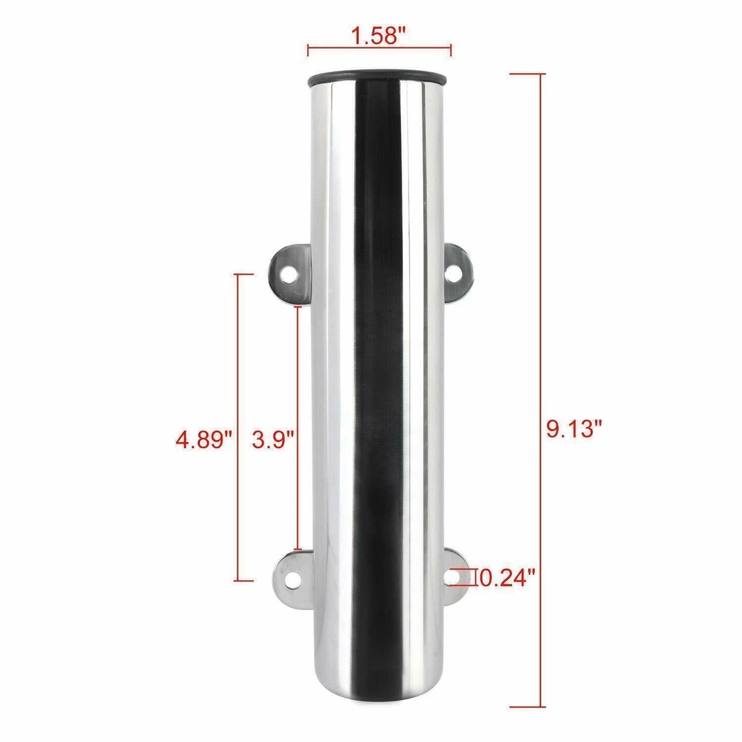 4X Boat Fishing Rod Holder with Weld Brackets for Side Mounting