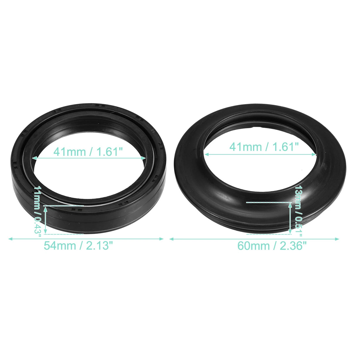 41x11mm Front Fork Shock Oil Seal Set for Kawasaki ZX600 (2000–2002)