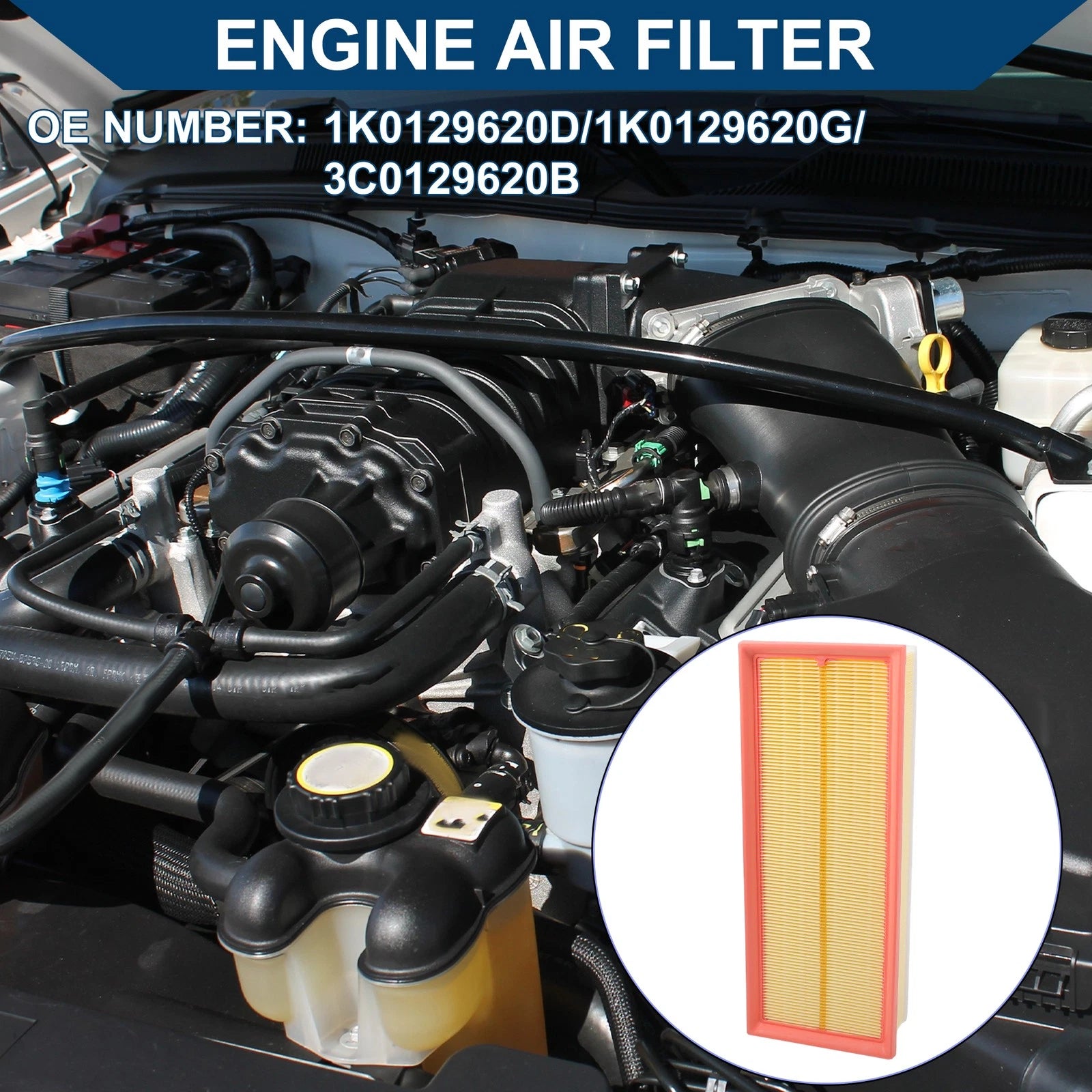 Engine Air Filter for Audi A3 2.0L (2009–2013) Replacement 1 Pc