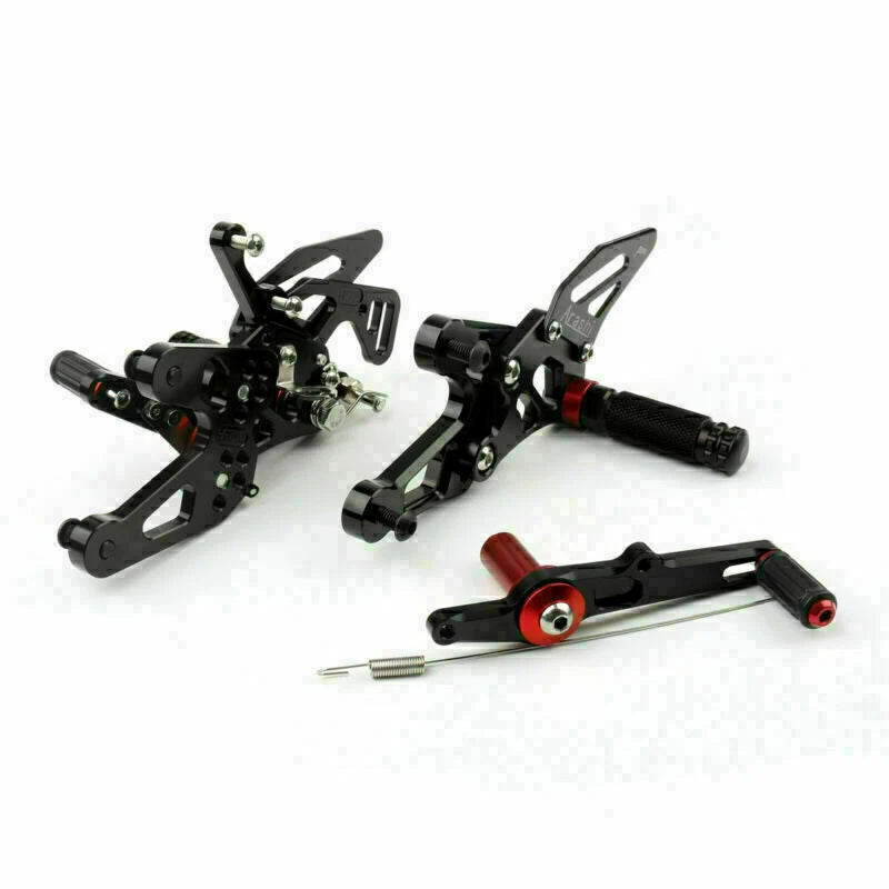Aluminum Rearsets Footpegs Pedals for BMW S 1000 RR HP4 (2015–2018) Black T9
