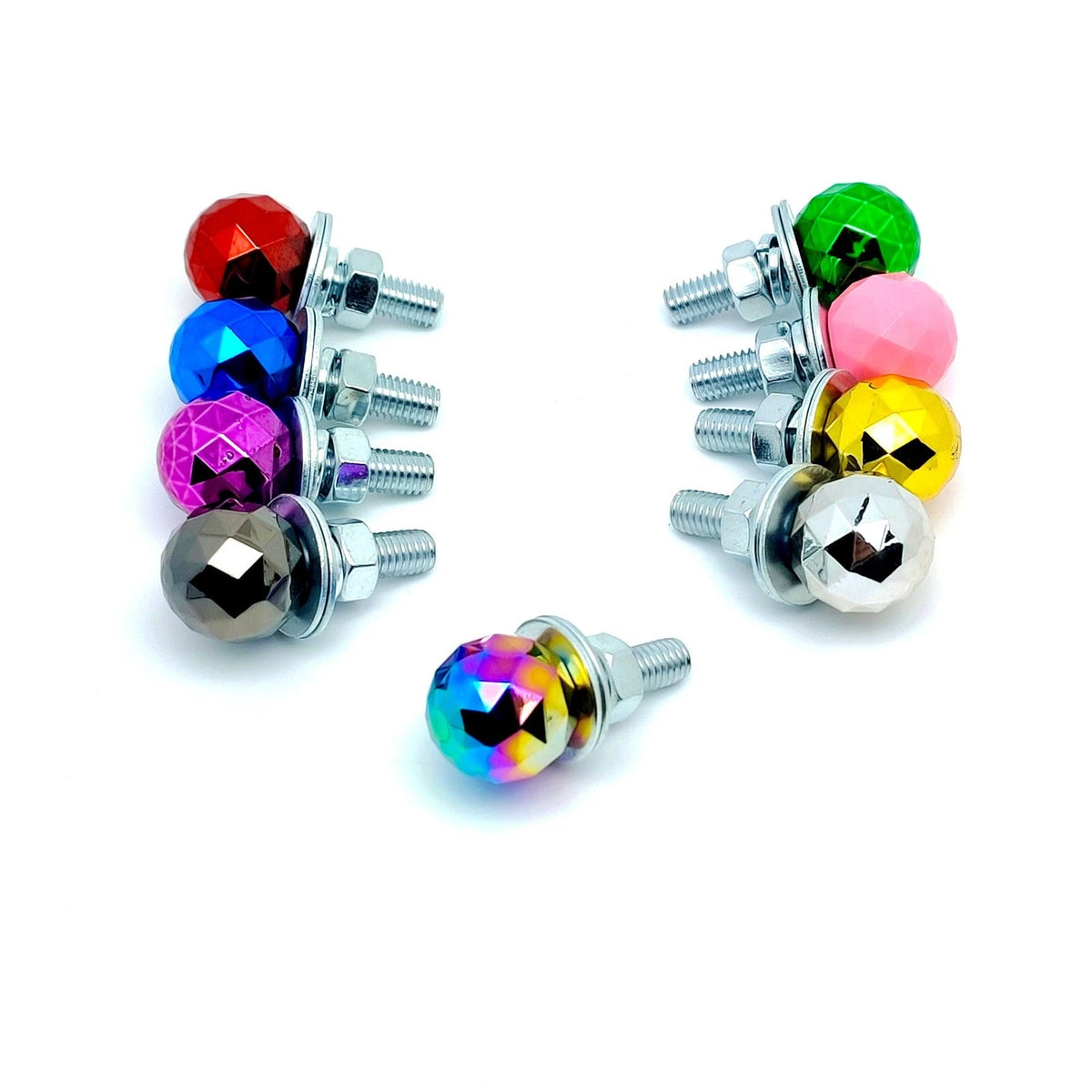 License Plate Screws with Diamond Ball M6 Thread for Cars Bikes