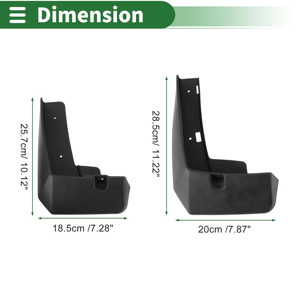 Mud Flaps Splash Guards Replacement for Ford EVOS (2021–2023)