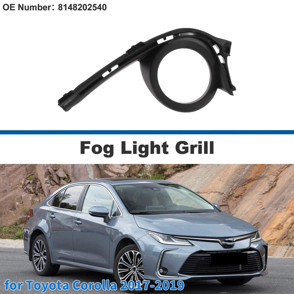 Front Left Fog Light Grill Replacement for Toyota Corolla (2015–2019)