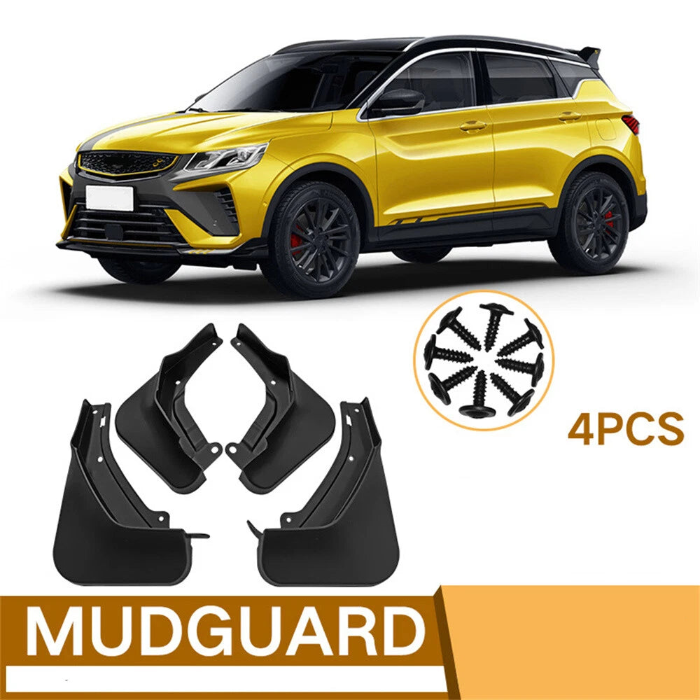 4Pcs Front & Rear Splash Mud Flaps Guards For Geely Coolray 2021 2022 2023 2024