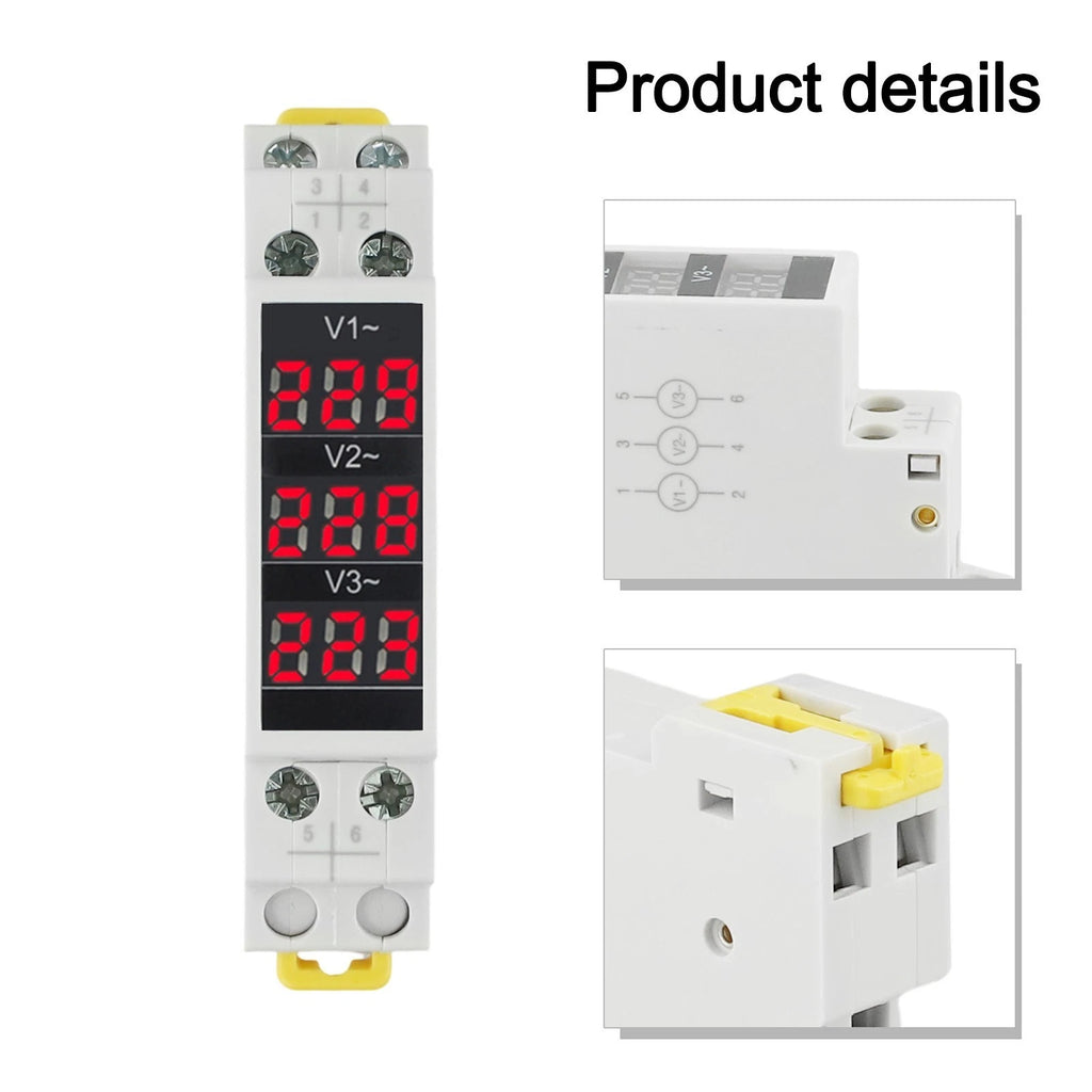 Din Rail Volt Meters with Temperature Resilience for Various Applications