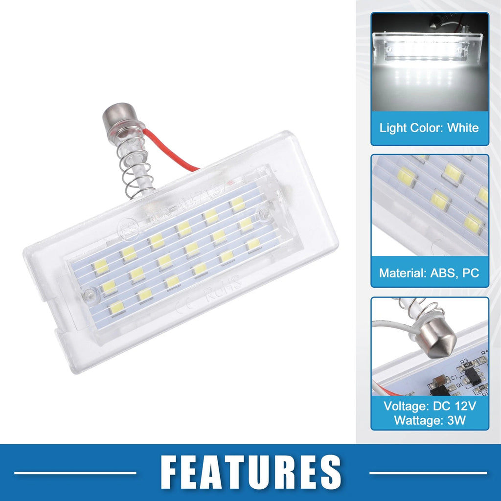 2PCS White LED License Plate Lights Replacement for BMW X5 (2002–2006)