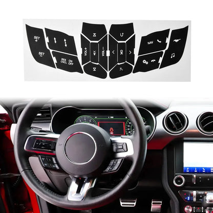 For Your For FORD For MUSTANG Button Repair Sticker Set Models '19 '22